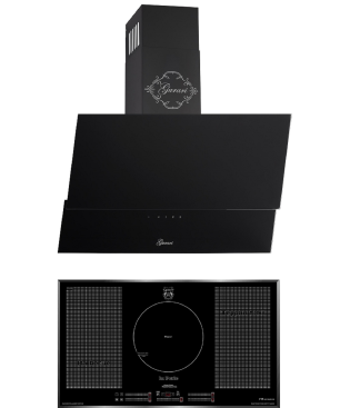 GURARI GCH D 268 BL 9 PRIME+KCT 97 FI La Perle, Dunstabzugshaube (90 cm breit)