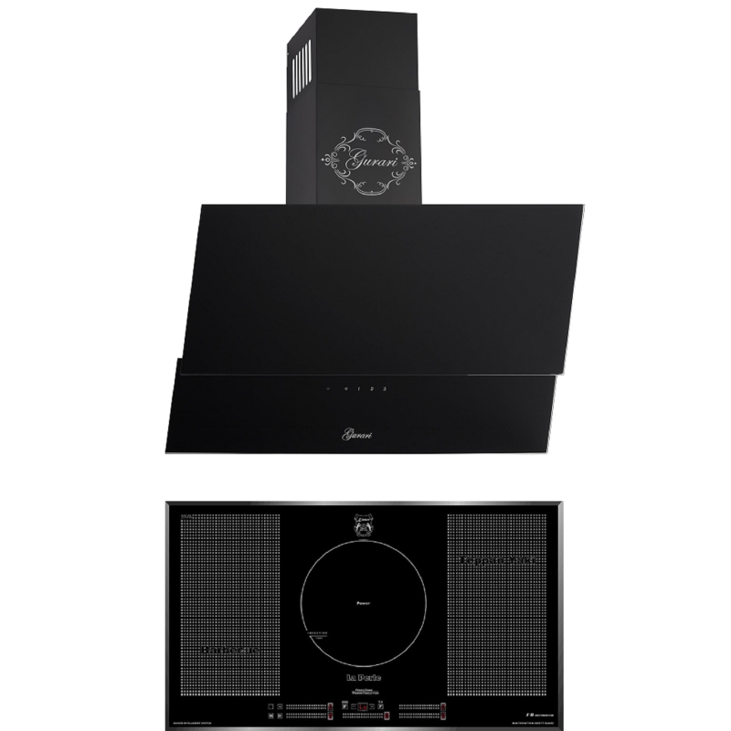 GURARI GCH D 268 BL 9 PRIME+KCT 97 FI La Perle, Dunstabzugshaube (90 cm breit)