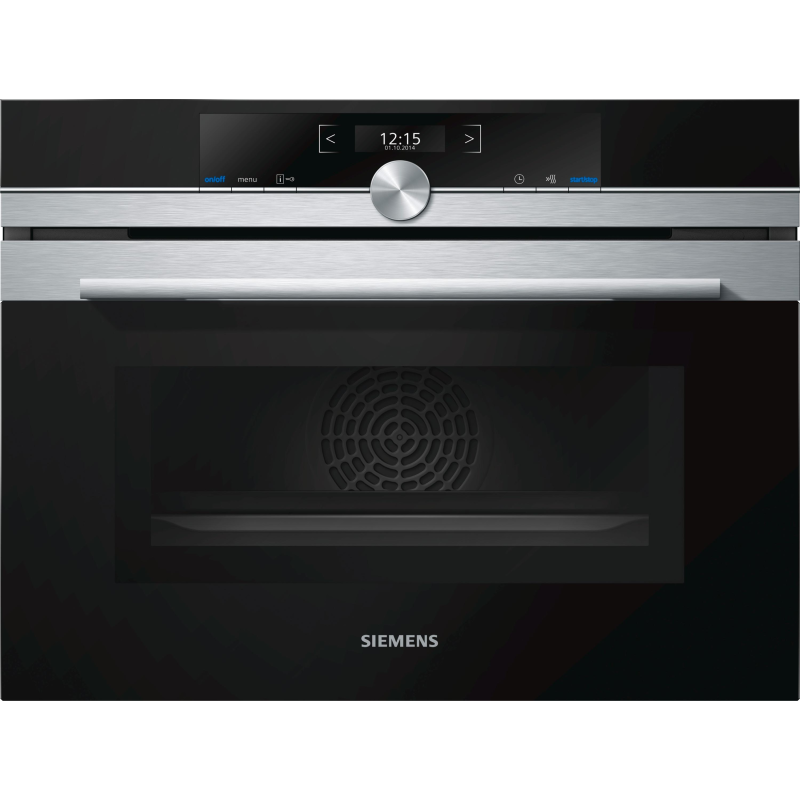 SIEMENS CM633GBS1, Backofen mit Mikrowelle mit Mikrowellenfunktion (Einbaugerät, 45 Liter, 594 mm breit), iQ700