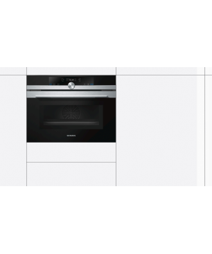 SIEMENS CM633GBS1, Backofen mit Mikrowelle mit Mikrowellenfunktion (Einbaugerät, 45 Liter, 594 mm breit), iQ700