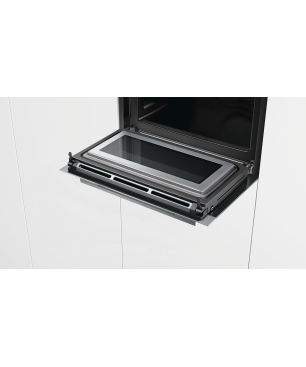 SIEMENS CM633GBS1, Backofen mit Mikrowelle mit Mikrowellenfunktion (Einbaugerät, 45 Liter, 594 mm breit), iQ700