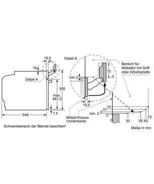 BOSCH HSG636BB1, Backofen (Einbaugerät, 71 Liter, 594 mm breit)