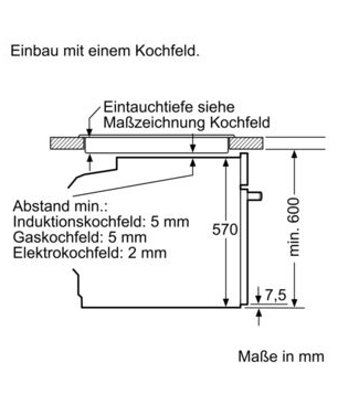 SIEMENS EQ521IB00 iQ500, Einbauherdset (Induktionskochfeld, A, 71 Liter)
