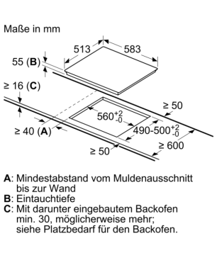 NEFF BP 46 TI (B55CR25N0+T46BT60N0) N 70, Einbauherdset (Induktionskochfeld, A+, 71 Liter)