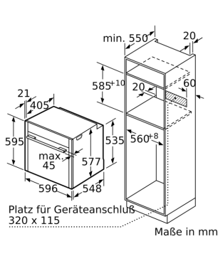 NEFF BP 46 TI (B55CR25N0+T46BT60N0) N 70, Einbauherdset (Induktionskochfeld, A+, 71 Liter)