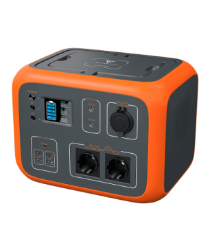 BLUETTI AC50S and SP120 Tragbarer Stromerzeuger 300W und 120W Solarpanel Notfall-Batterie-Backup Orange