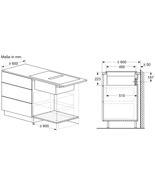 SIEMENS ED811FQ15E, Induktionskochfeld mit Dunstabzug (802 mm breit, 522 mm tief)