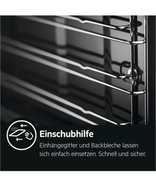 AEG MAXIB306PI Serie 6000 mit SurroundCook Ringheißluftsystem (mit Pyrolyse), Einbaubackofenset (Induktionskochfeld, A+, 72 Li