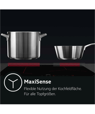 AEG MAXIB306PI Serie 6000 mit SurroundCook Ringheißluftsystem (mit Pyrolyse), Einbaubackofenset (Induktionskochfeld, A+, 72 Li