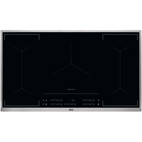 AEG IKE 95454 XB Steel (896 mm breit, 5 Kochfelder)