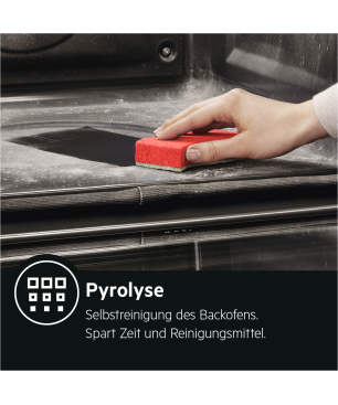 AEG BCO7741BA1, Backofen (Einbaugerät, 72 Liter, 594 mm breit), Serie 7000 mit SteamCrisp Dampfunterstützung (mit Pyrolyse)