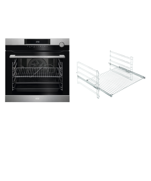 AEG BCO7741BA1, Backofen (Einbaugerät, 72 Liter, 594 mm breit), Serie 7000 mit SteamCrisp Dampfunterstützung (mit Pyrolyse)