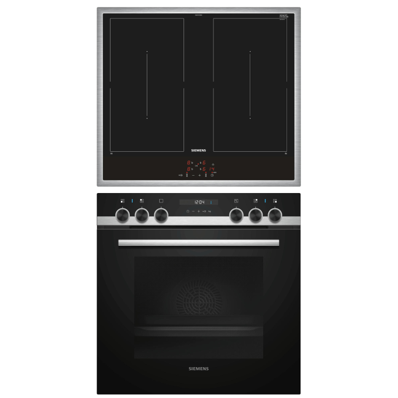 SIEMENS EQ521DB0ZM iQ500, Einbauherdset (Induktionskochfeld, A, 71 Liter)