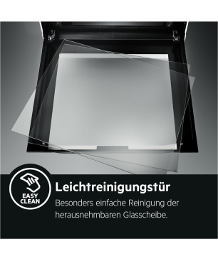 AEG HZ55M2S3R2 Serie 6000 mit SteamBake Feuchtigkeitszugabe (mit Pyrolyse), Einbauherdset (Elektrokochfeld, A+, 71 Liter)