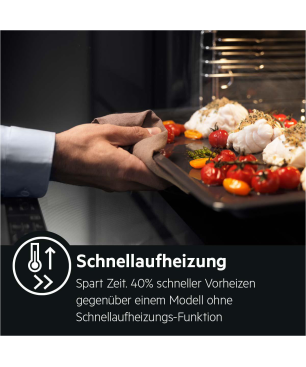 AEG HZ55M2S3R2 Serie 6000 mit SteamBake Feuchtigkeitszugabe (mit Pyrolyse), Einbauherdset (Elektrokochfeld, A+, 71 Liter)