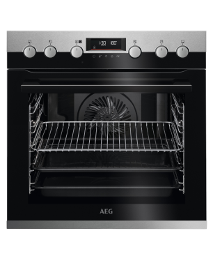 AEG HZ55M2S3R2 Serie 6000 mit SteamBake Feuchtigkeitszugabe (mit Pyrolyse), Einbauherdset (Elektrokochfeld, A+, 71 Liter)