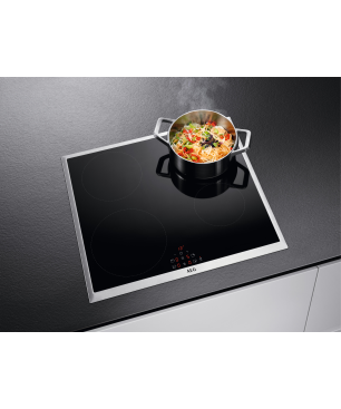 AEG KOMBI43PI Serie 6000 mit SurroundCook Ringheißluftsystem (mit Pyrolyse), Einbauherdset (Induktionskochfeld, A+, 71 Liter)