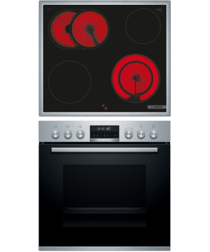 BOSCH HND671LS61, Einbauherdset (Glaskeramikkochfeld, A, 71 Liter)