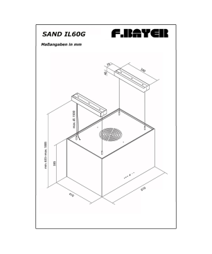 F.BAYER SAND IL60GW, Dunstabzugshaube (61 cm breit, 41 cm tief)