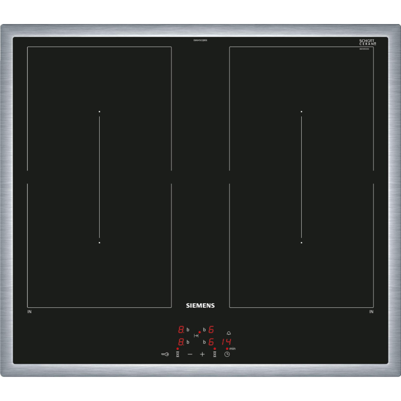 SIEMENS EM 645 CQB 5 E FLACHRAHMEN-DESIGN 60 CM Induktionskochfeld (583 mm breit, 4 Kochfelder)