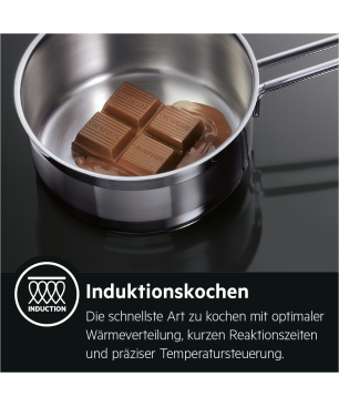 AEG KOMB405ISTB Serie 6000 mit SteamBake Feuchtigkeitszugabe (mit katalytischer Rückwand), Backofenset (Induktionskochfeld, A+