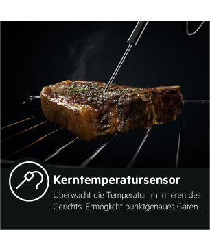 AEG BCO57601V2, Einbaubackofen (Einbaugerät, 72 Liter, 596 mm breit), Serie 7000 mit SteamCrisp Dampfunterstützung (mit Pyroly