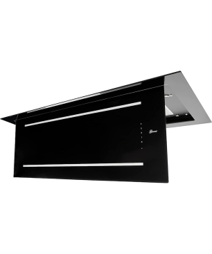 GURARI Deckenhaube GCH C 341 120 BL 120 cm Schwarz, Deckenhaube (1200 mm breit, 385 mm tief)