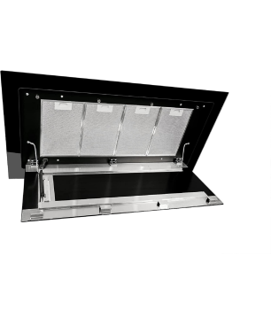 GURARI Deckenhaube GCH C 341 120 BL 120 cm Schwarz, Deckenhaube (1200 mm breit, 385 mm tief)