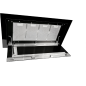 GURARI Deckenhaube GCH C 341 120 BL 120 cm Schwarz, Deckenhaube (1200 mm breit, 385 mm tief)