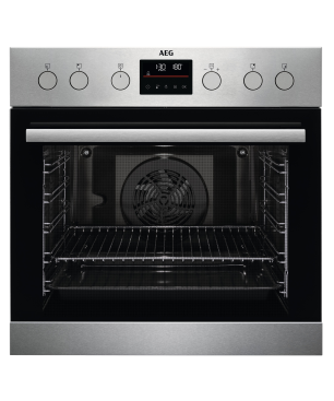 AEG KOMBI3026P Serie 6000 mit SurroundCook Ringheißluftsystem (mit Pyrolyse), Einbauherdset (Elektrokochfeld, A+, 72 Liter)