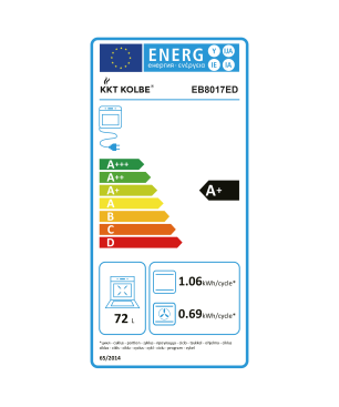 KKT KOLBE SET8017_9005RL, Herdset (Elektrisch, A+, 70 Liter)