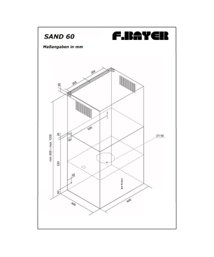 F.BAYER SAND 60E, Dunstabzugshaube (60 cm breit, 40 cm tief)