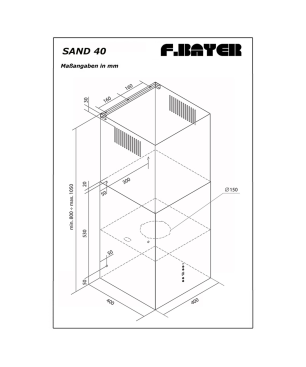 F.BAYER SAND 40S, Dunstabzugshaube (40 cm breit, 40 cm tief)