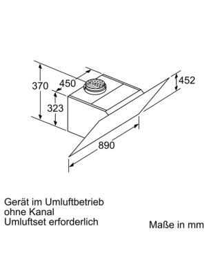 NEFF D95IHM1S0, Dunstabzugshaube (890 mm breit, 499 mm tief)