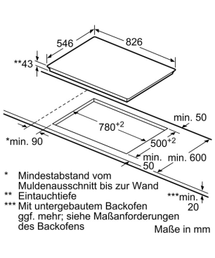 NEFF T18TT16N0 Glaskeramikkochfeld (826 mm breit, 4 Kochfelder)