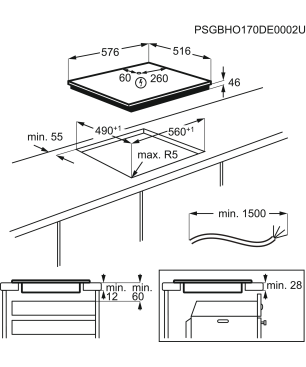 AEG IKE6447AXB Induktionskochfeld (600 mm breit, 4 Kochfelder)