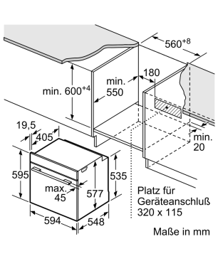 BOSCH HBG675BB1, Einbaubackofen (Einbaugerät, 71 Liter, 594 mm breit), EOX6