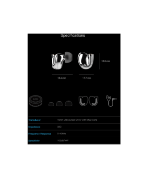 AUNE Jasper, In-ear Kopfhörer Schwarz