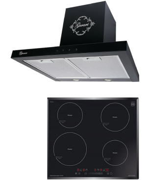 GURARI GCH F 462 BL 6 PRIME+KCT 6705, Dunstabzugshaube (60 cm breit)