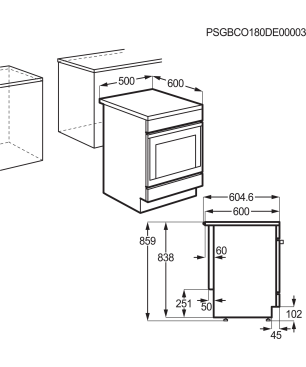 AEG CCB544COBW Standherd (EEK A, Glaskeramik-Kochfeld, 57 Liter)