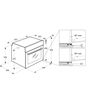BAUKNECHT BAKO GENTLE STEAM, Einbaubackofenset (Induktionskochfeld, A+, 71 Liter)