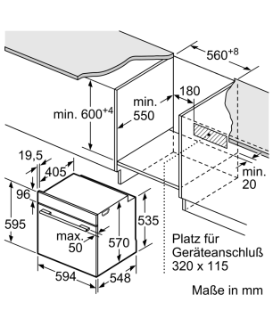 BOSCH HND 431 RS 61, Einbauherdset (Strahlungsheizkörper, A, 71 Liter)