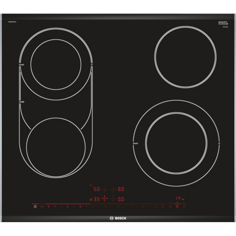 BOSCH PKM 675 DP 1 D Glaskeramikkochfeld (606 mm breit, 4 Kochfelder)