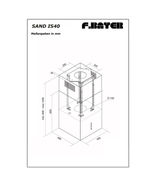 F.BAYER SAND IS40W ECO, Dunstabzugshaube (40 cm breit, 40 cm tief)