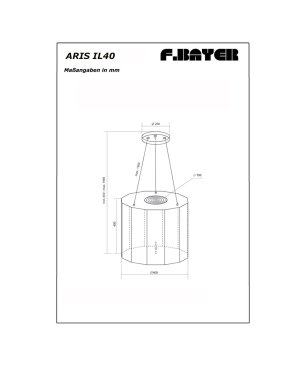 F.BAYER ARIS IL40W, Dunstabzugshaube (40 cm breit, 40 cm tief)