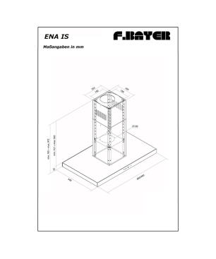F.BAYER ENA IS60EGS, Dunstabzugshaube (60 cm breit, 54 cm tief)