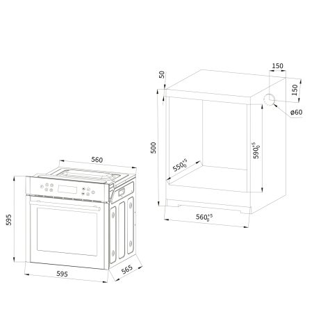 KKT KOLBE SET83133FZ, Herdset (Induktion, A+, 70 Liter)