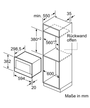 BOSCH BEL 634 GS 1 EDELSTAHL, Mikrowelle (900 Watt, Grillfunktion)