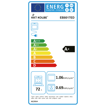 KKT KOLBE SET8017_59RL, Herdset (Elektrisch, A+, 70 Liter)