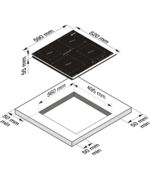 KAISER KCT 67 FIW LaPerle/2 Induktionskochfeld (59 cm breit, 4 Kochfelder)